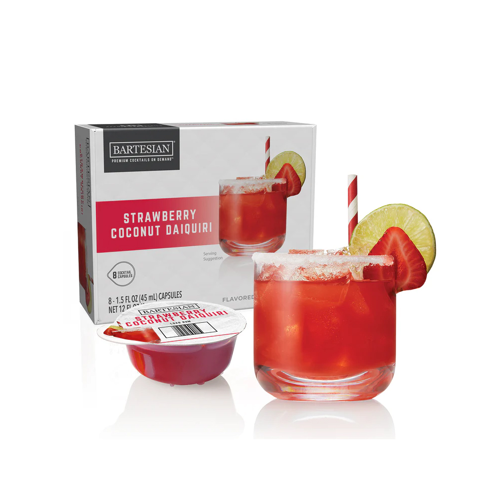 Bartesian Strawberry Coconut Daiquiri  Pack of 8 Cocktail Capsules